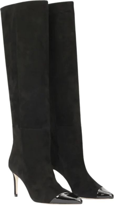 sort lang custommade alia støvle i ruskind & skind