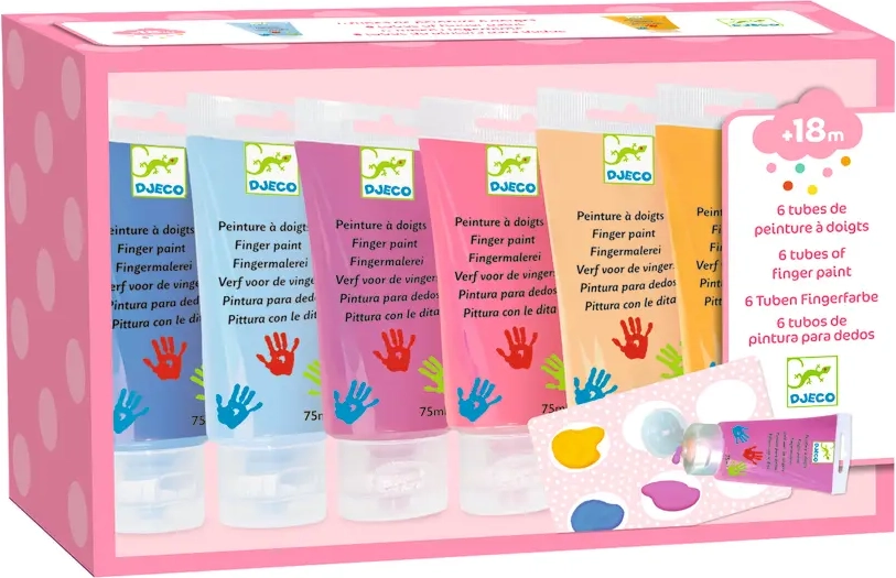 Fingerfärg 6-pack Sweet