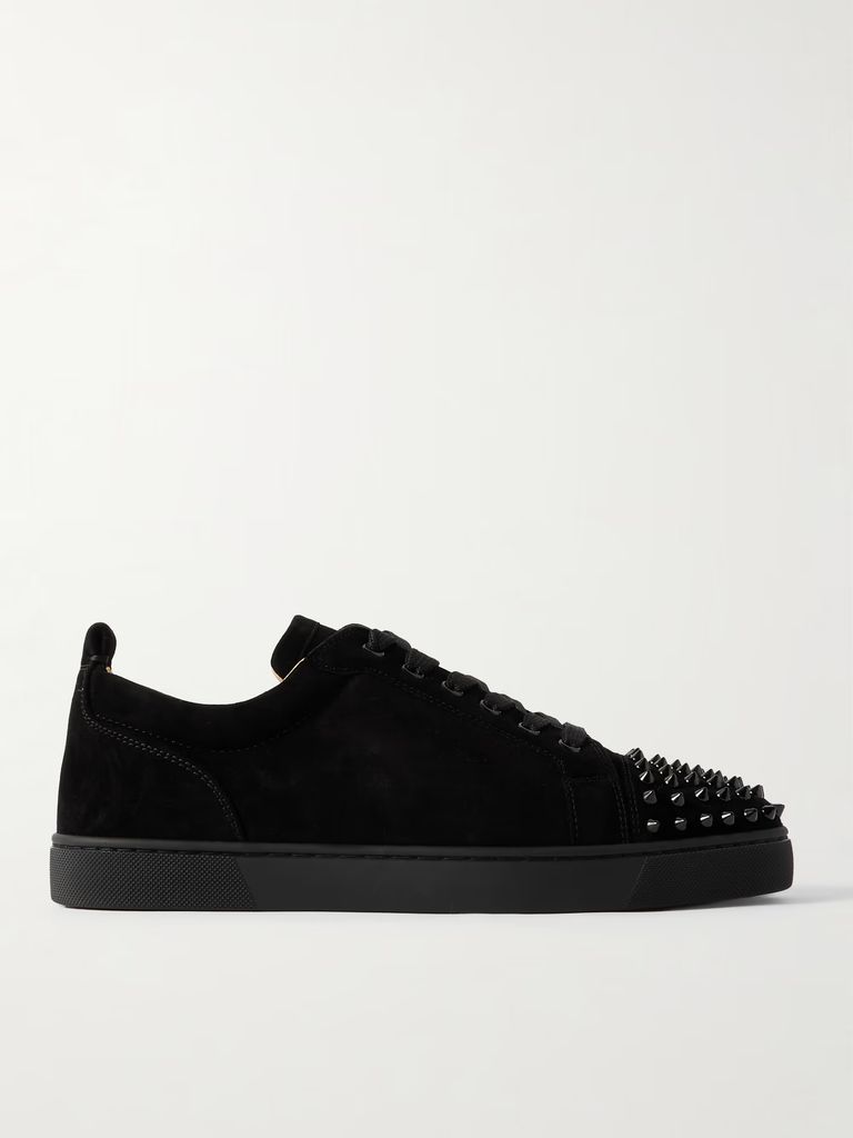 louis junior spikes cap-toe suede sneakers