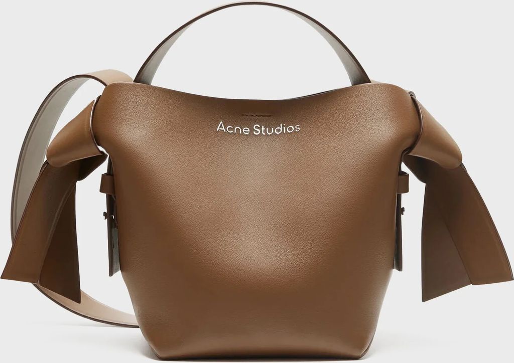 musubi mini shoulder bag in camel brown