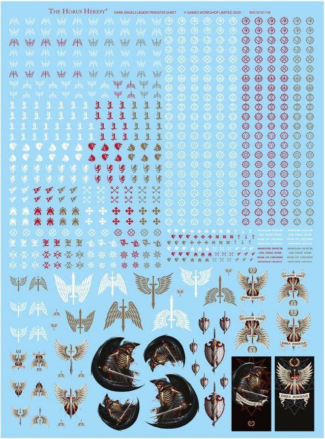 dark angels transfer sheet