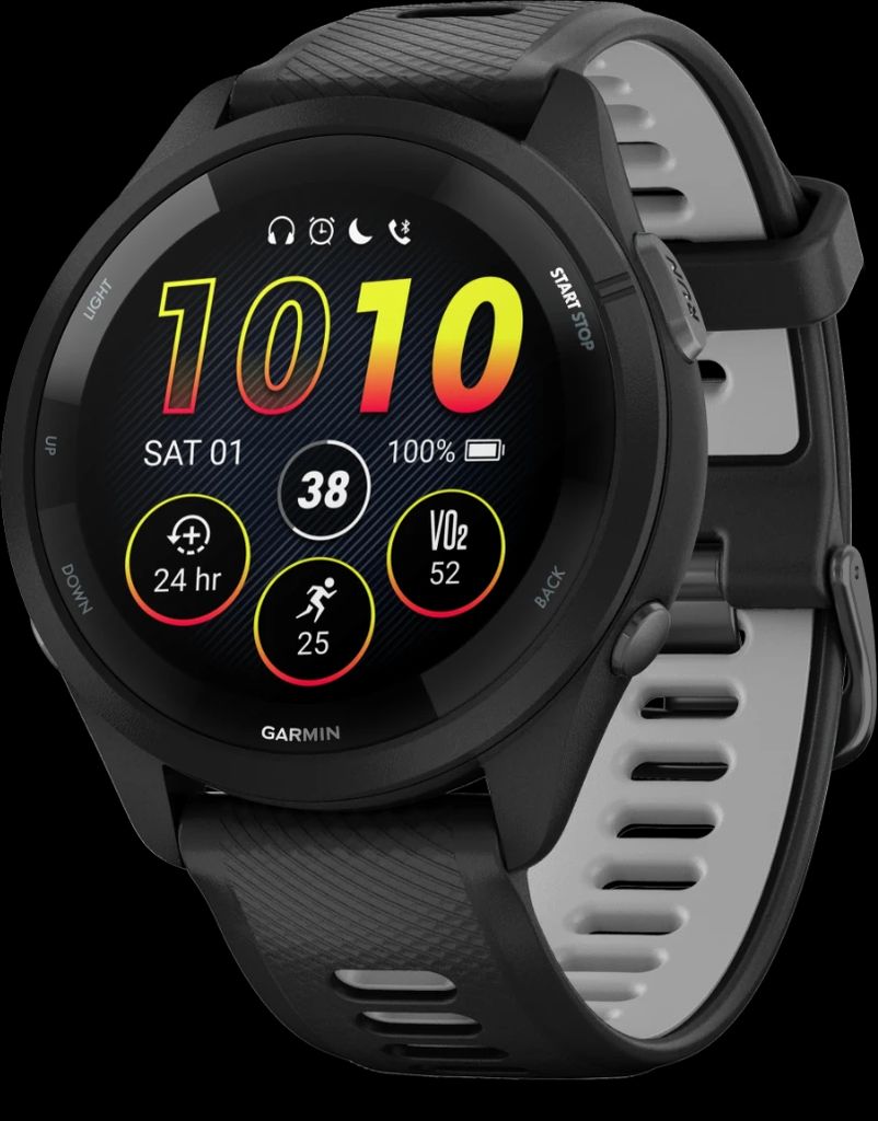 garmin forerunner 265 46mm gps (sort)