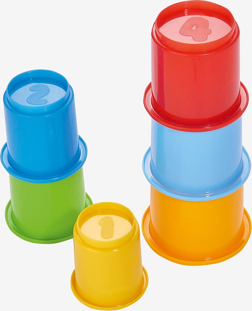 ABC Abc - Stacking Cups |Multi/patterned |One Size