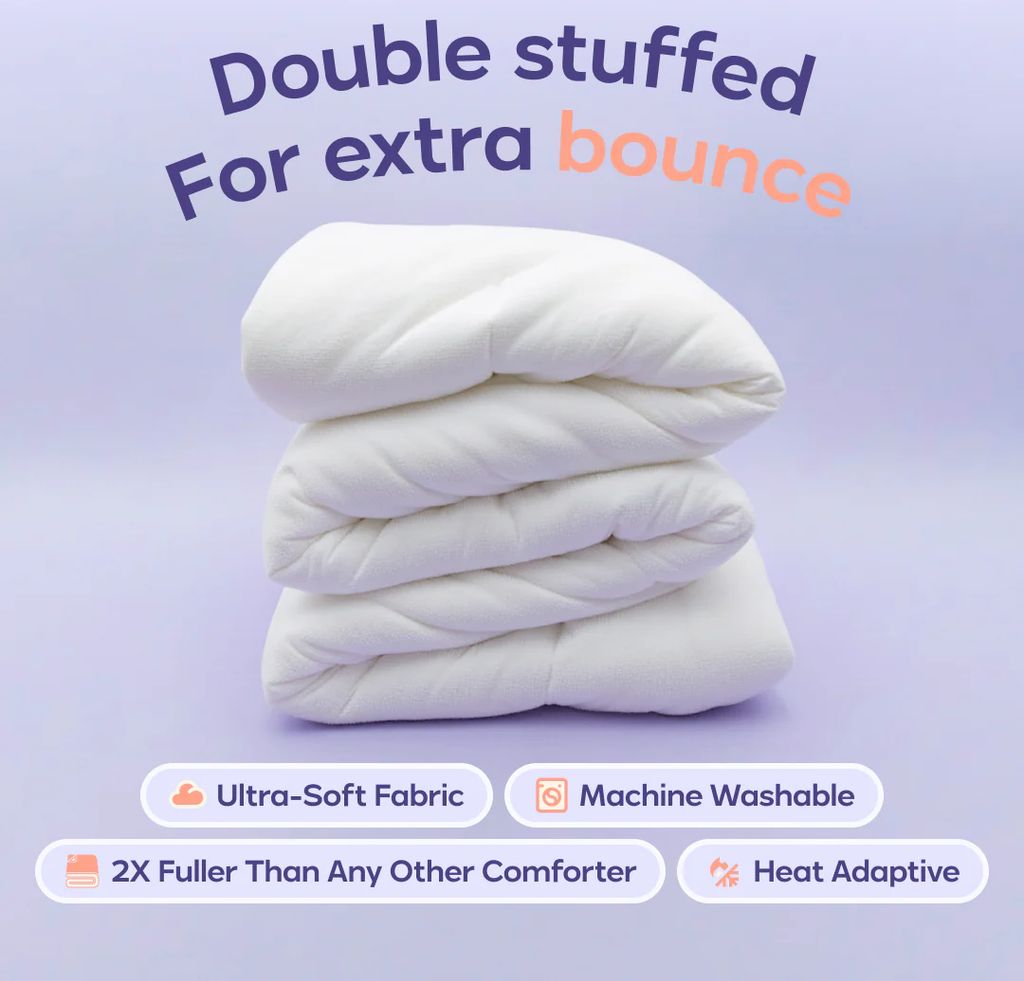 marshmellow comforter – extra fluffy double-stuffed down alternative all-season comfortermarshmellow comforter