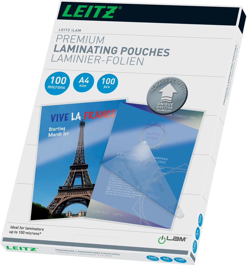 Lamineringslomme UDT glans 100my A4(100)