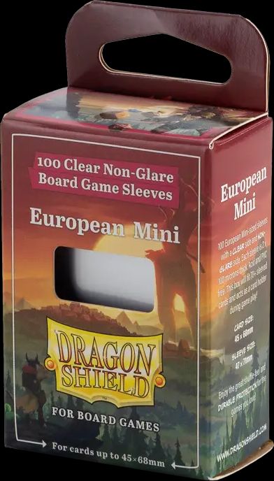 Dragon Shield European Mini Clear Non Glare Board Game Sleeves