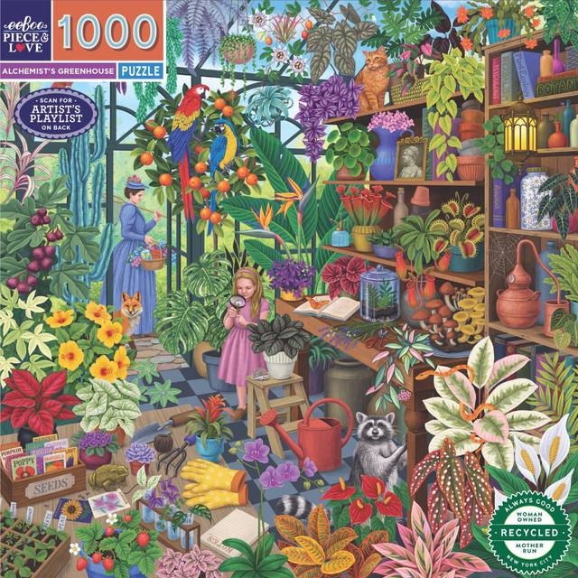 Eeboo Puslespil 1000 Brk Alchemists Greenhouse