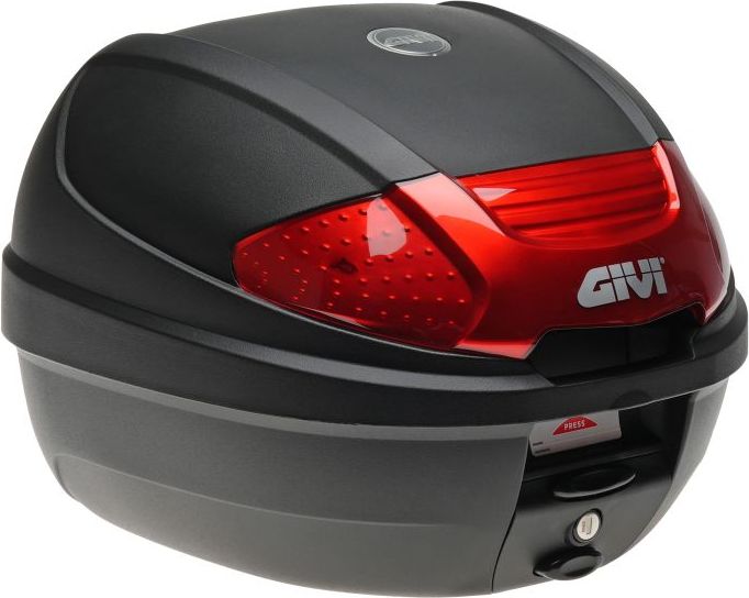 Givi E300n2b Monolock 30 Litre Motorcycle Top Box - Black Red