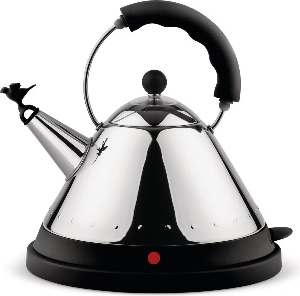 Alessi Cordless Kettle In 18/10 With Handle And Base In Thermoplastic Resin Black Eu Plug 2000W - Black - ONE SIZE