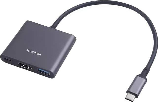 Sandstrøm S3IN1CA26E 3-i-1 USB-C Hubb