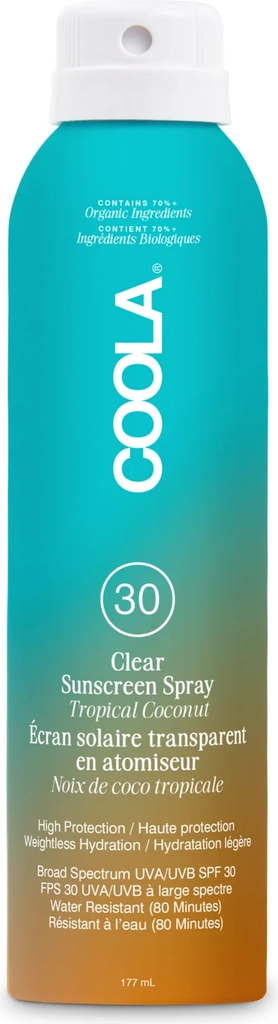 coola classic body spray tropical coconut spf 30, 177 ml