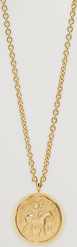 Tom Wood Coin Pendand Necklace Gold