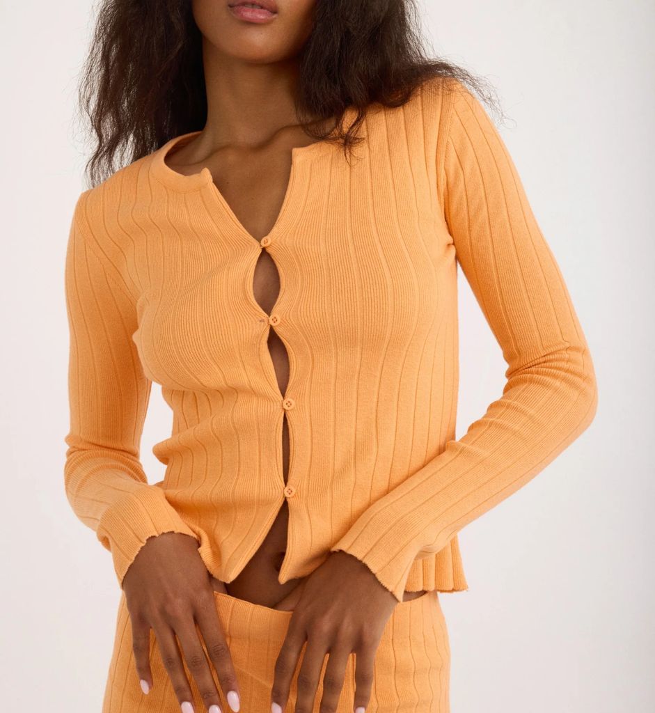 soft knit rib cardigan