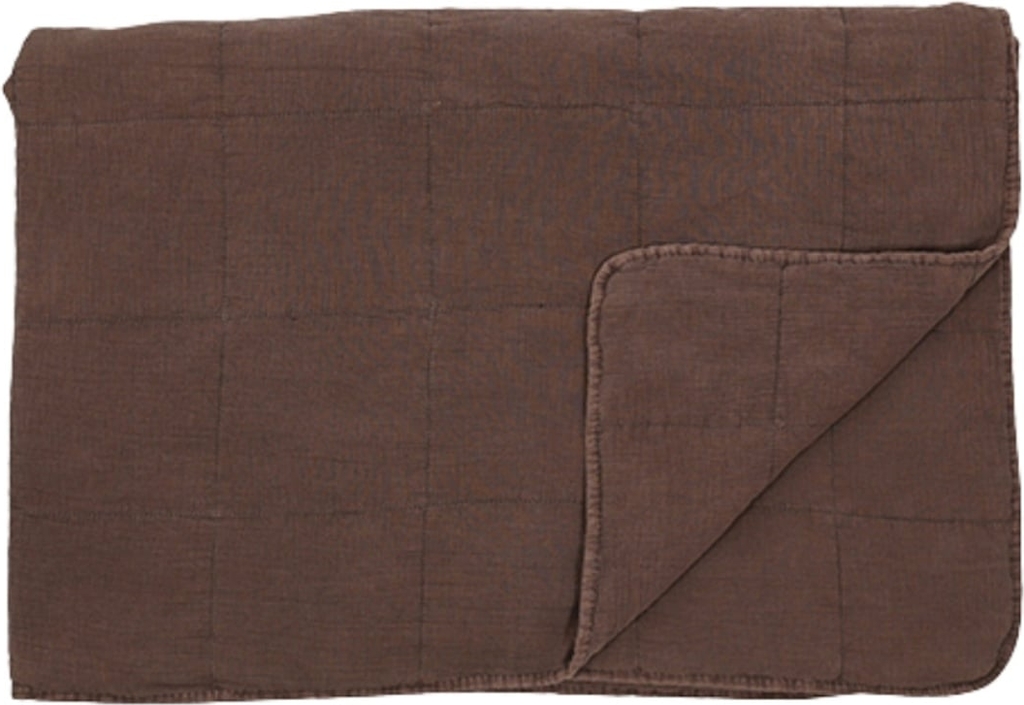 Det Gamle Apotek Quiltet Polyester Brun Tæppe 170x130 cm Tæppe Brun (170x130cm)