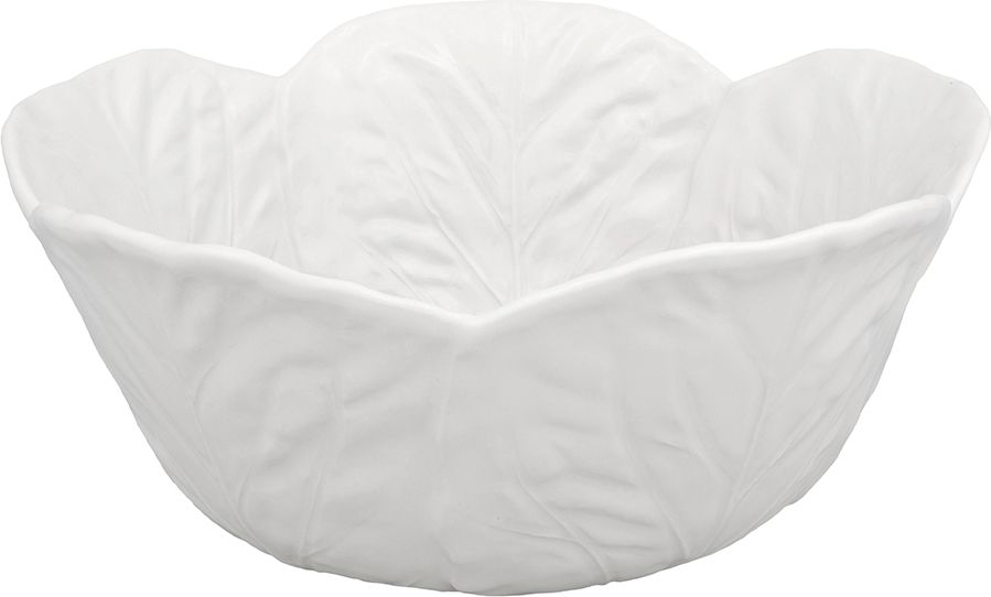 Bordallo Pinheiro Cabbage Skål Kålblad 29,5 cm Vit Salladsskål