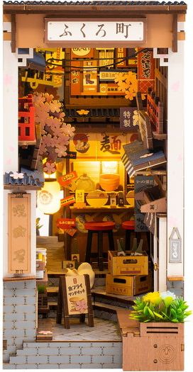 Book Nook Sakura Wine Alley Rolife DIY Bookend