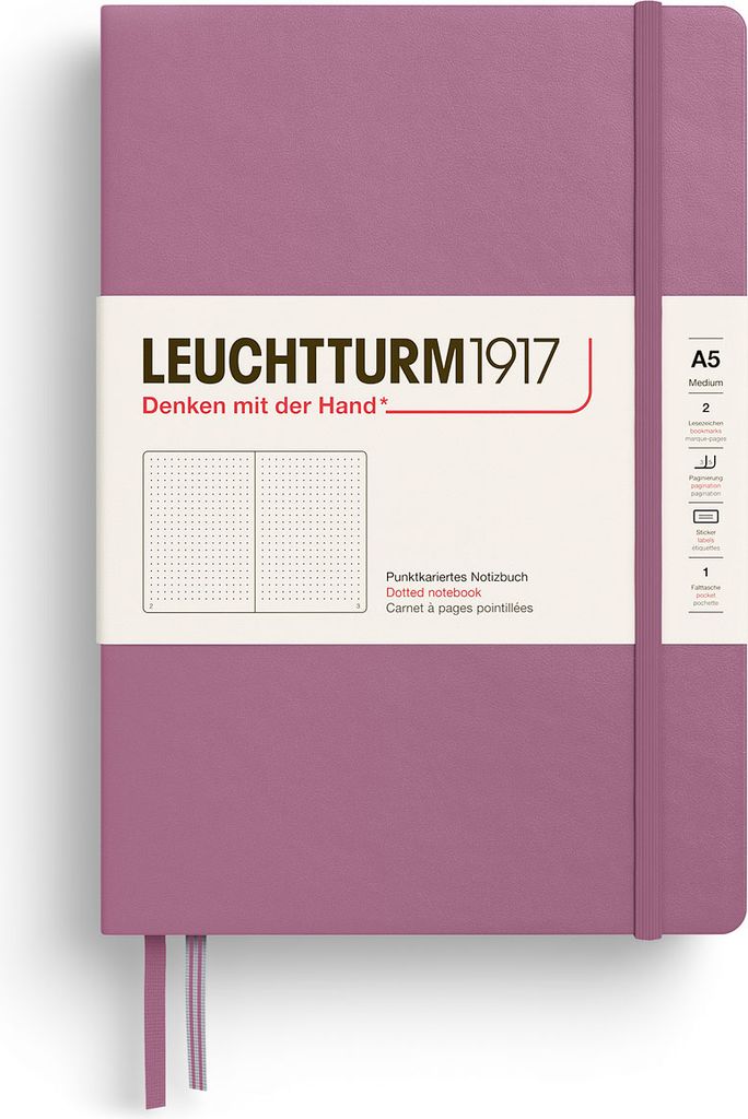 Leuchtturm1917 Anteckningsbok A5 Soft Linjerad Dusty Rose