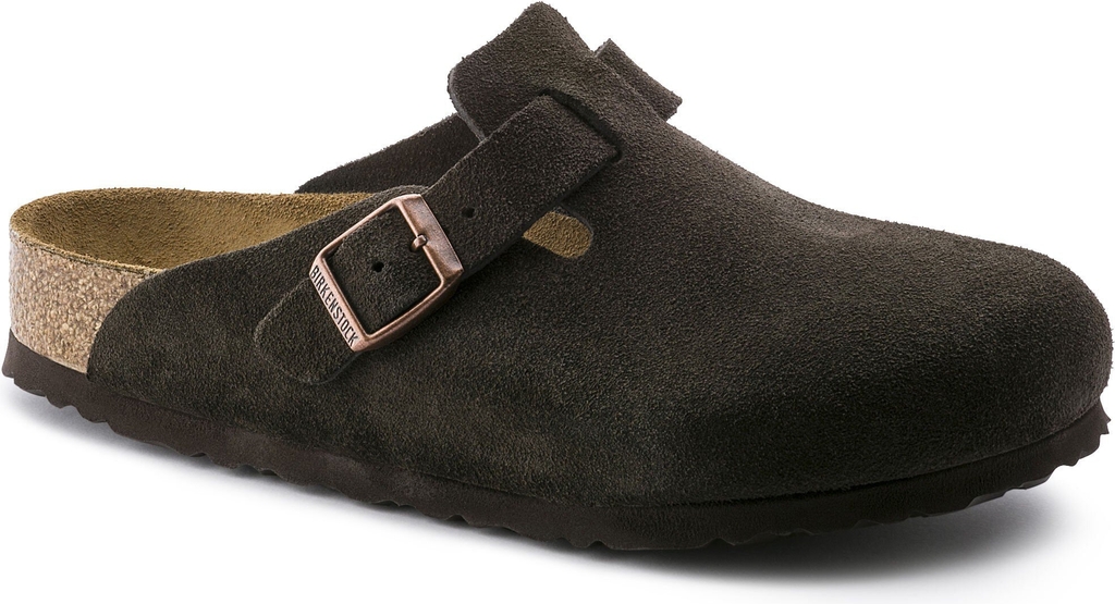 boston blød fodseng suede leather mocha