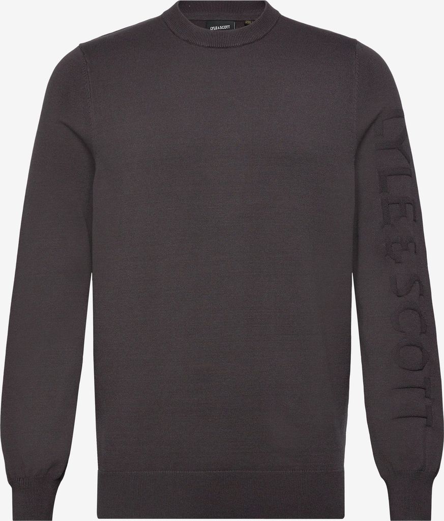 LYLE & SCOTT Mesh Logo Crew Neck Jumper |Grey |L