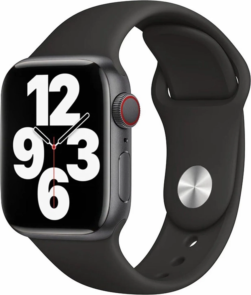 Apple Watch (42/44/SE/45/46/49mm) Lippa Silikone Rem - Sort
