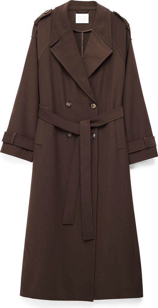 NA-KD Long Trenchcoat - Brun