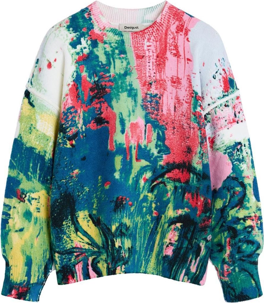 Desigual Pullover  lemon / smaragd / mint / lyserød