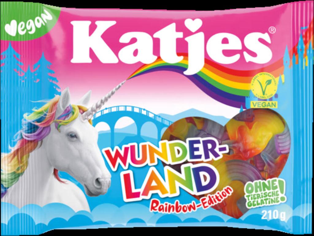 katjes wunderland rainbow edition veganske frugtgummi 210g