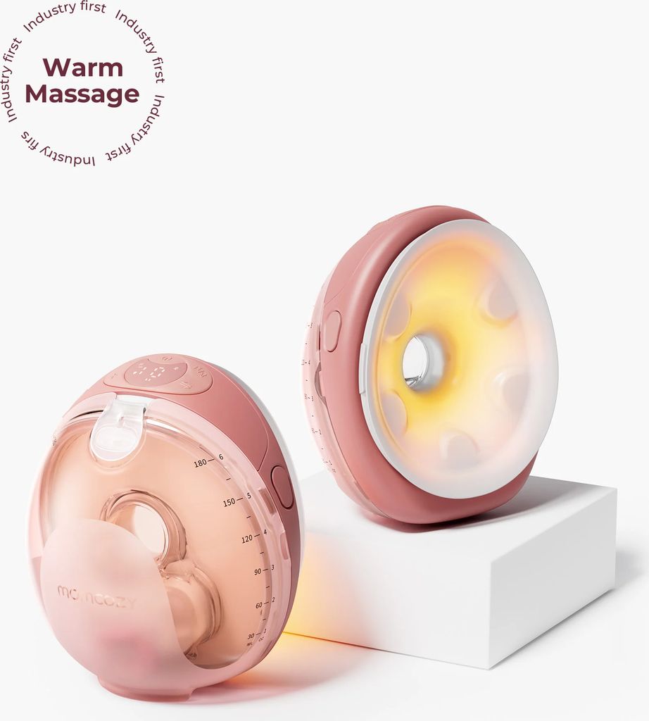 pre-order | momcozy wellness 1 warm-massage wearable breast pump - w1