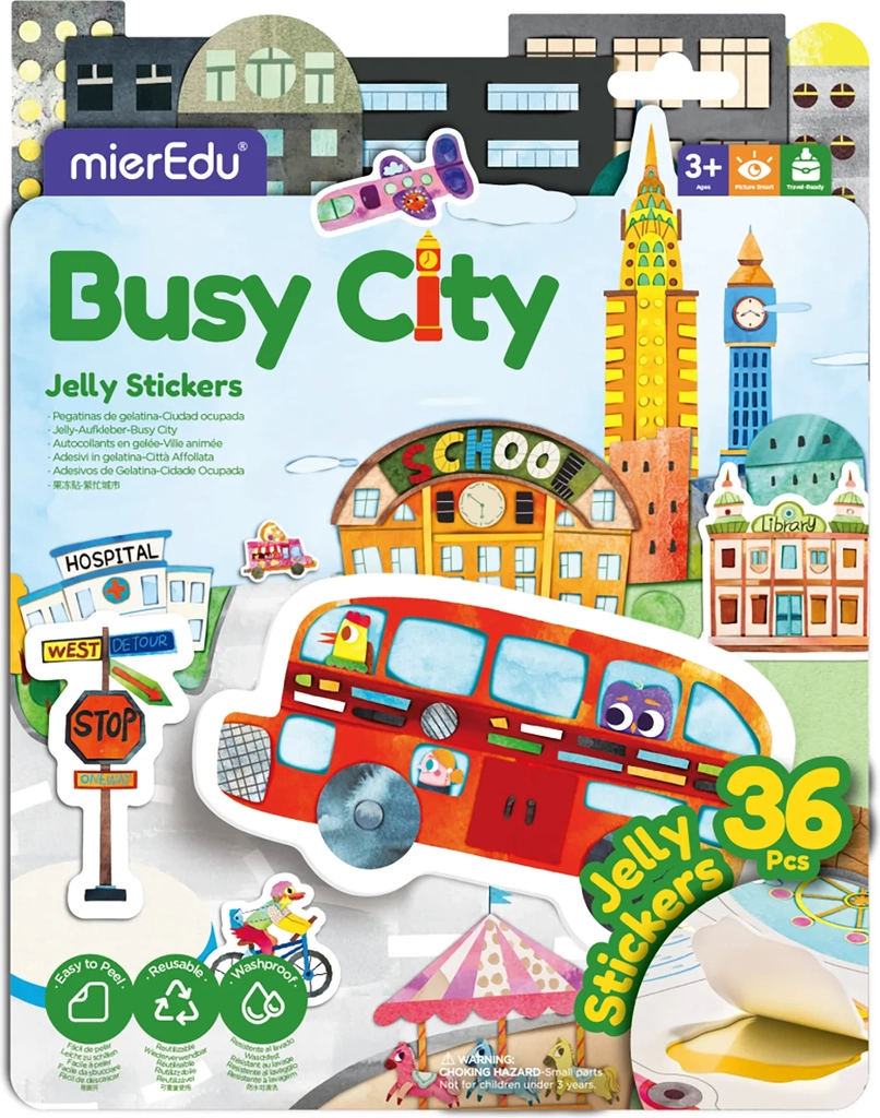 Jelly Stickers - Flytbare, Storbyen, MierEdu