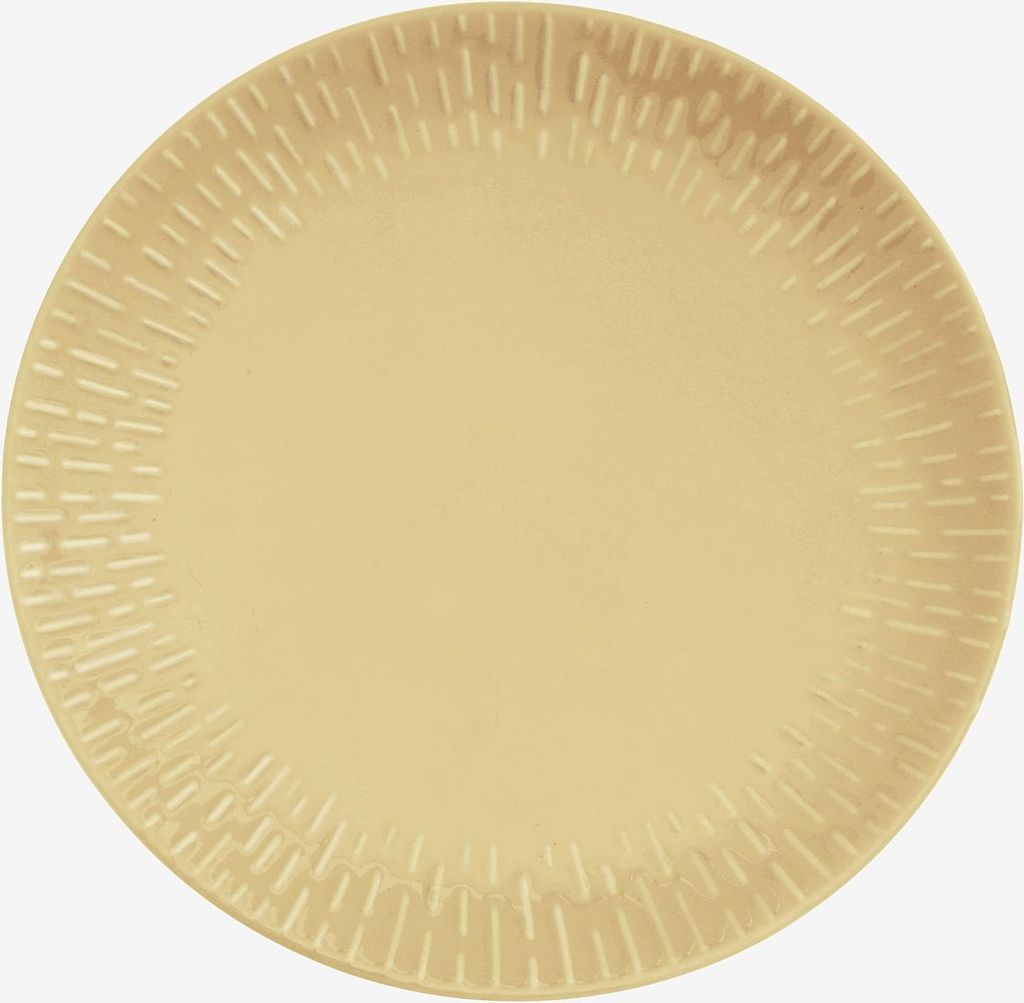 Aida Confetti Dinner Plate W/Relief 1 Pcs Giftbox - Yellow - Ø 28.5 CM x 28.5