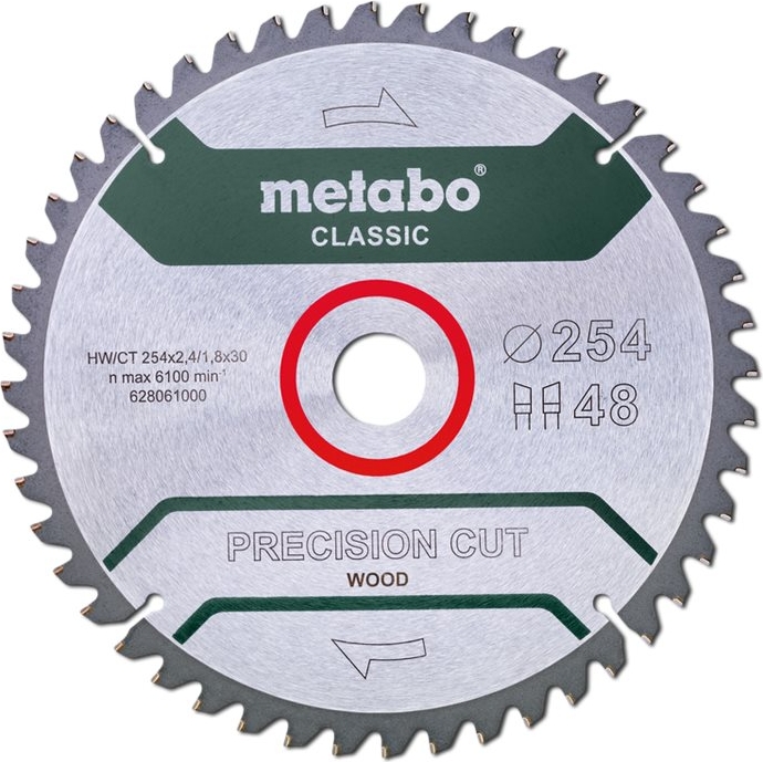 Metabo Classic Precision Cut Wood - rundsavsklinge - for træ, krydsfiner, blødtræ, hardwood, fineret træ, medium densitets træfiberplade (MDF), kompositmaterialer, ubehandlet spånplade