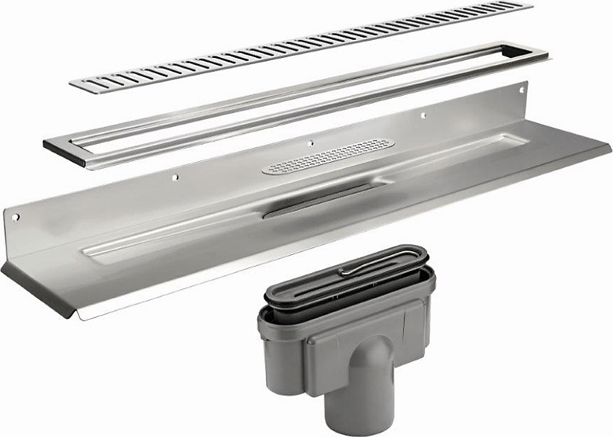 Unidrain sampak 800 mm Type 1004, 10mm ramme, Column rist og 75 mm lodret udløbshus