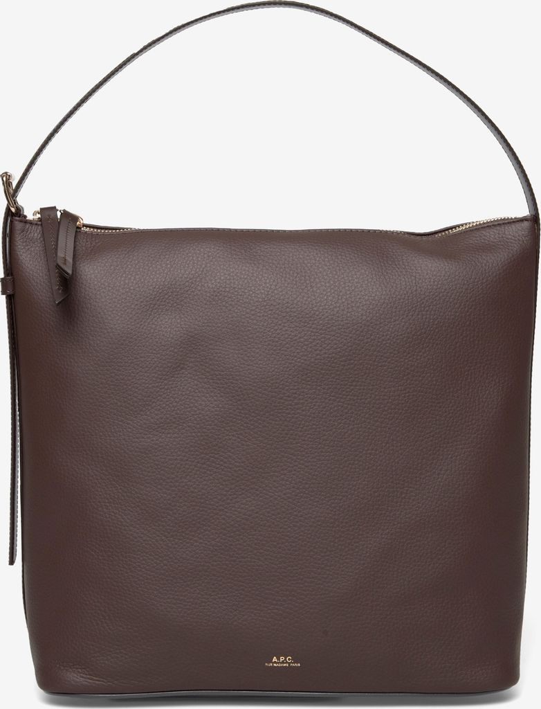 A.P.C. Elegant Mørkebrun Læder Skuldertaske - Brun