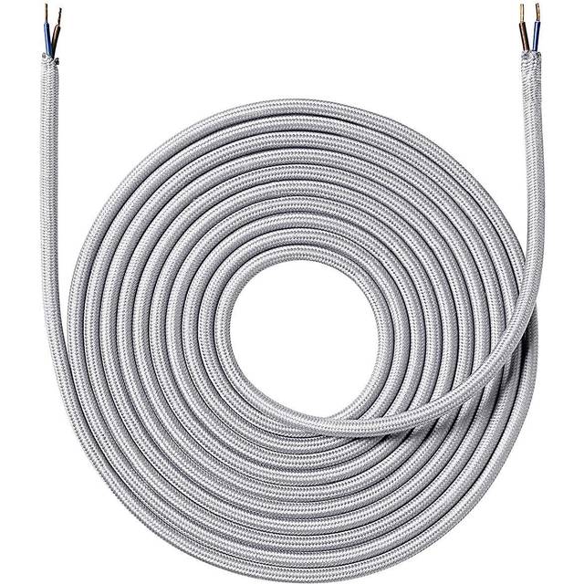 Nielsen Light stofledning, 2x0,75 mm², 4 meter, hvid
