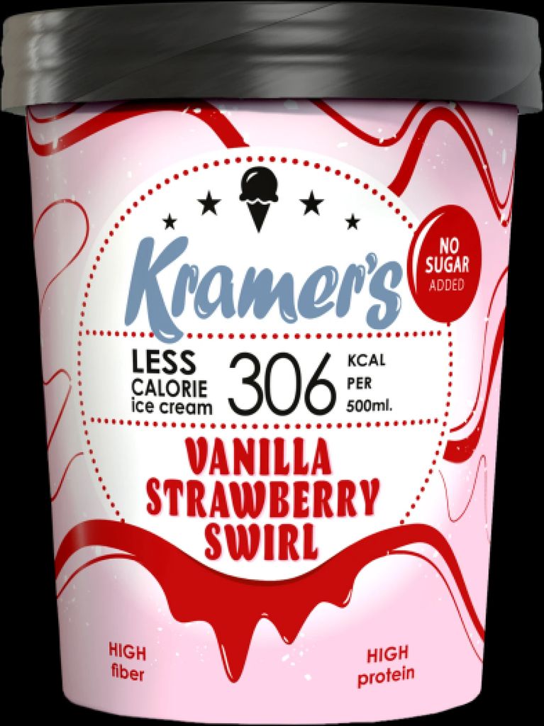 kramer's vanilla strawberry swirl 500 ml