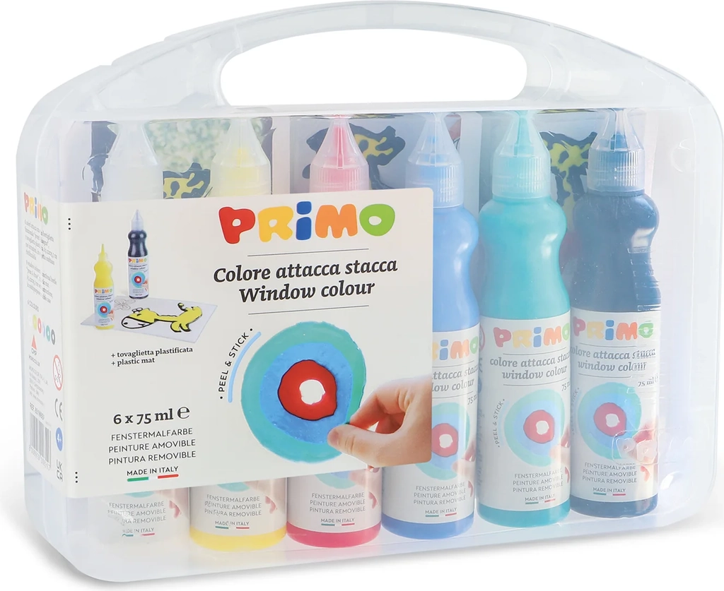 Primo Window Paint - 6 Bottles 75 Ml - Multi/patterned - ONE SIZE