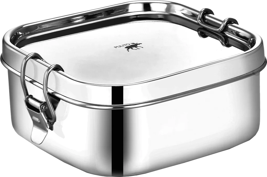 pulito purelunchbox madkasse - rustfrit stål - airtight - kvadrat