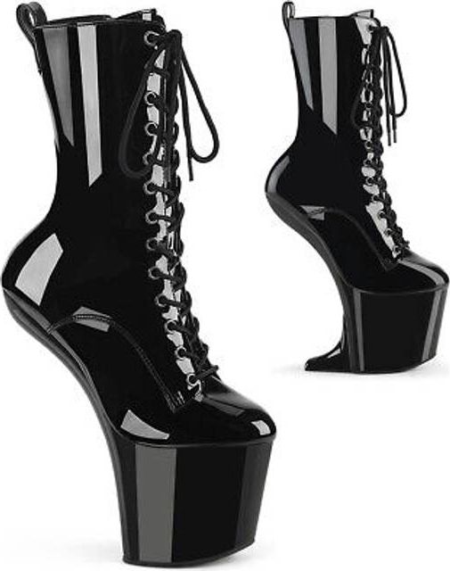 pleaser craze 1040 platform ankelstøvler uden hæl