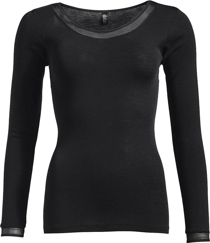 Femilet Juliana Tshirt Long Sleeves Undertrøjer Str 42 - Merino-uld hos Magasin