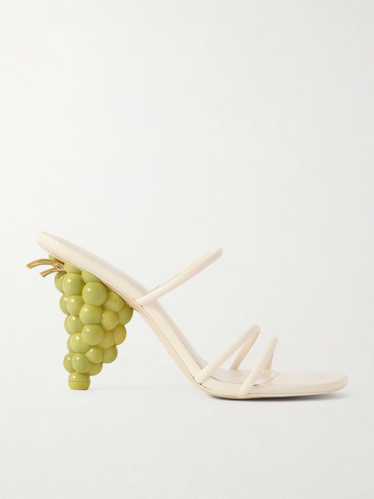 grape leather sandals