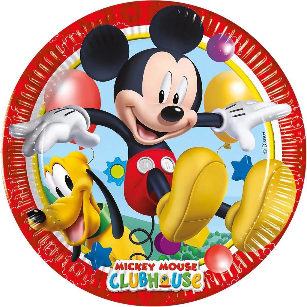 mickey mouse tallerkener 23cm - 8 stk