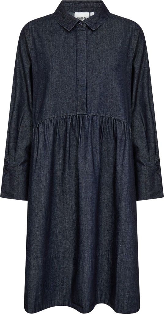 curvy wa-cindia 3 kjole mørk denim