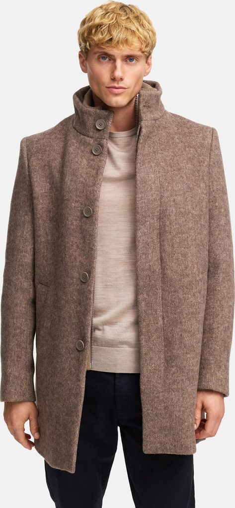 mantel kschess wool coat dk. brown mix