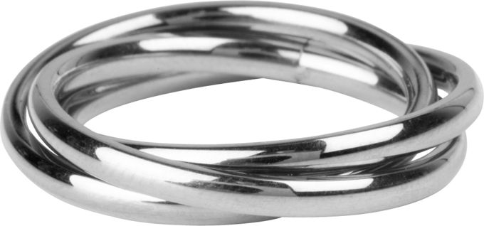 Charmin Angst Fidget Ring Trinity Stål