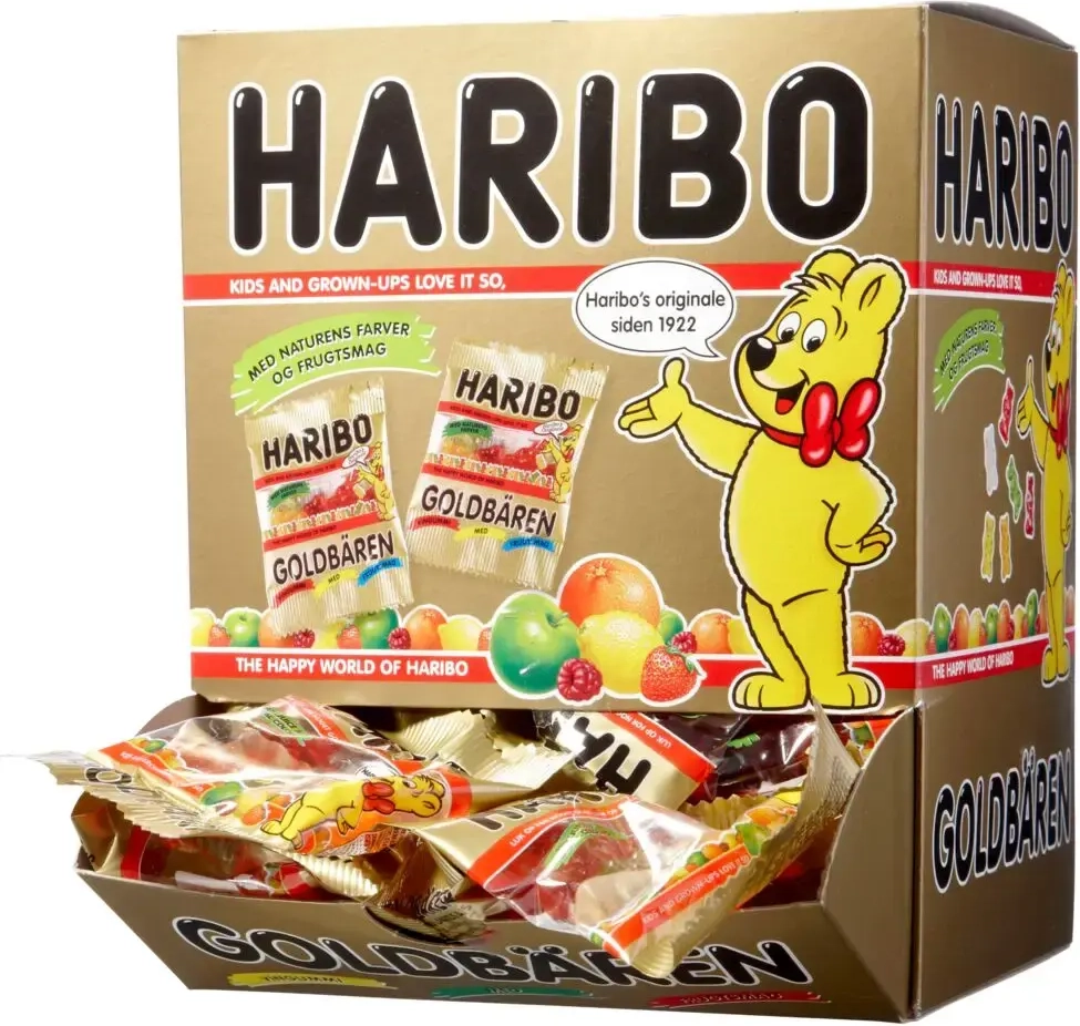 vingummi haribo i display m/100ps