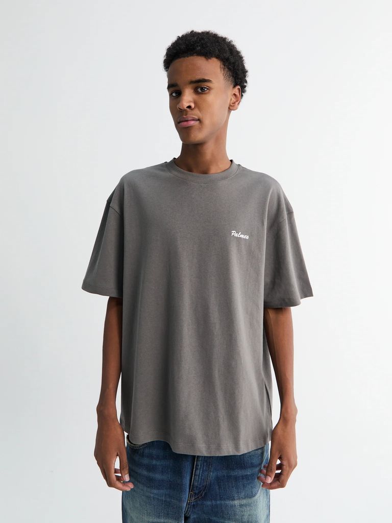 logo t-shirt in charcoal