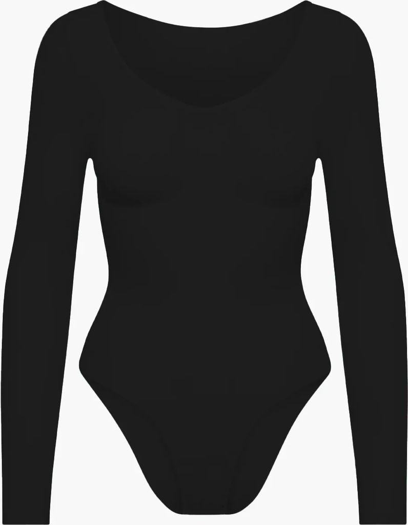 Creamy Fabrics Bodysuit Sculpting Shapewear Longsleeve mit Slip - Poison Green