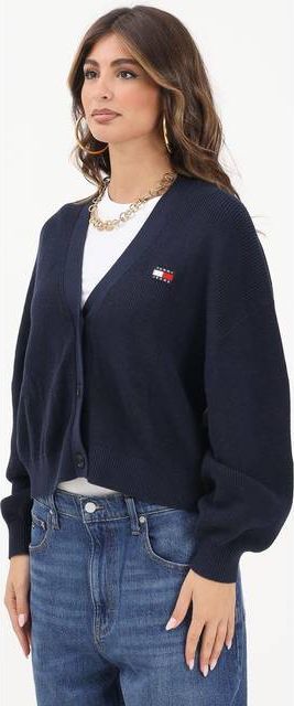 Tommy Jeans Tjw Flag Badge Cardigan - Navy