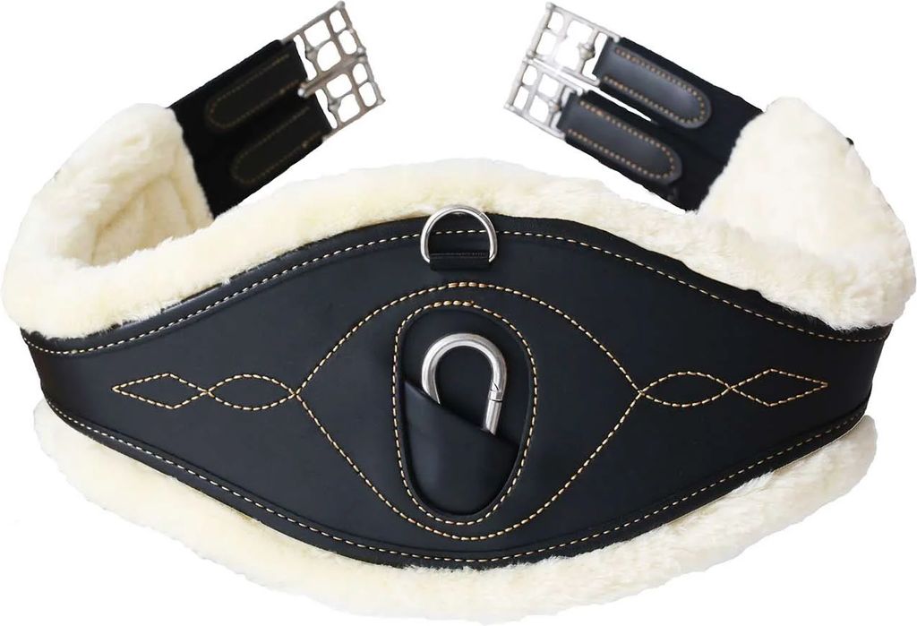 Kentucky Sheepskin Anatomic Girth Black