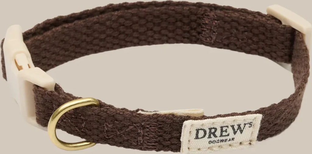 Drew's Dogwear Let Justerbart Hvalpehalsbånd - Mørkebrun